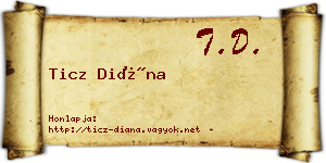 Ticz Diána névjegykártya