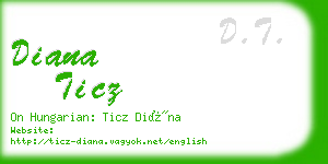 diana ticz business card